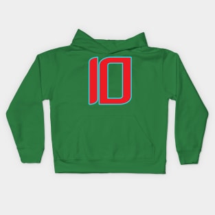 funny numbers Get your luck number 10 Kids Hoodie